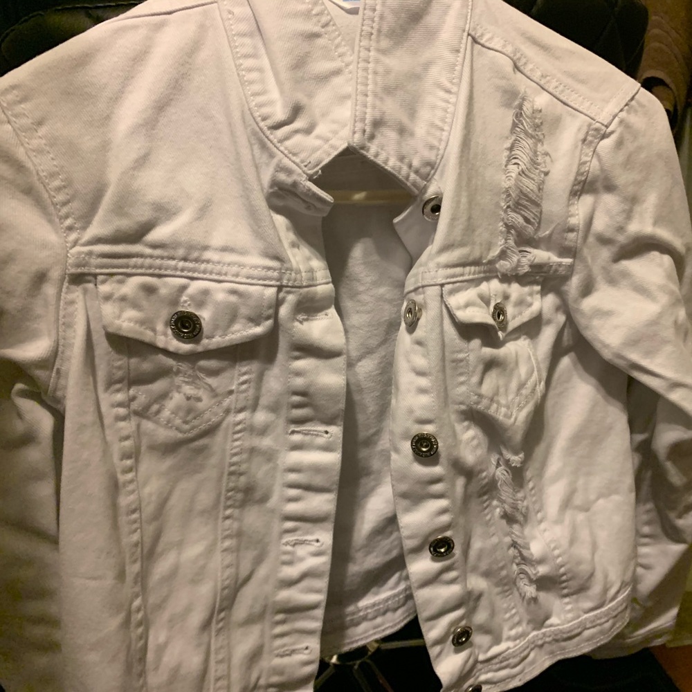 White jean jacket